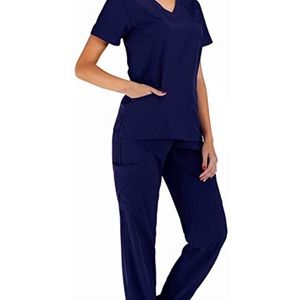 Navy scrub jogger set